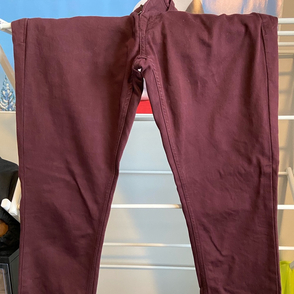 Banana Republic Skinny Traveler Pants - Maroon